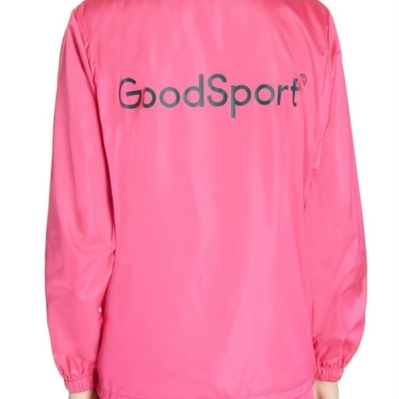 New Tory Burch Sport Performance Satin Barbiecore Pink Warm-Up Jacket NWT Small - Picture 8 of 15